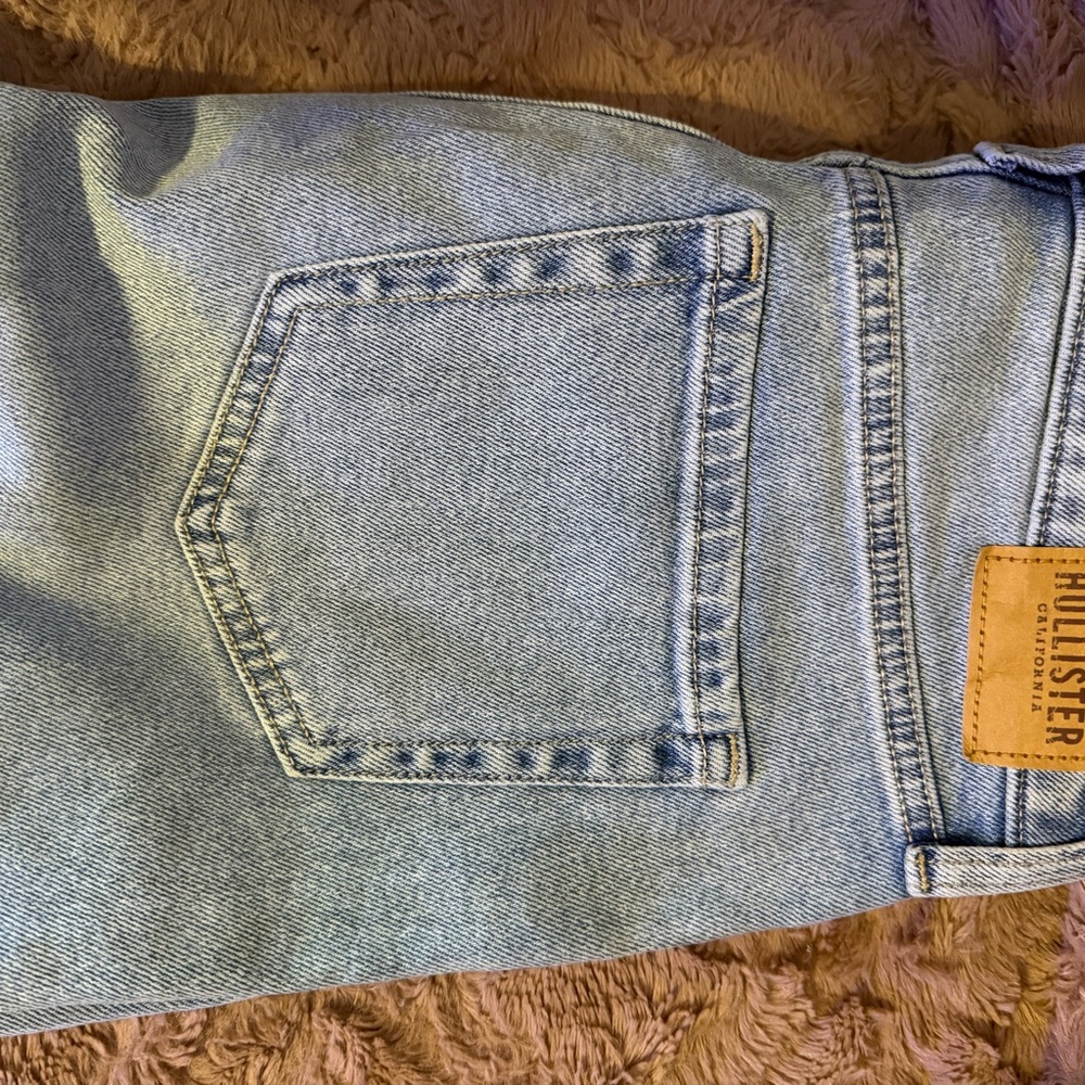 NWT Hollister Light Blue Jeans cuffed at the bottom